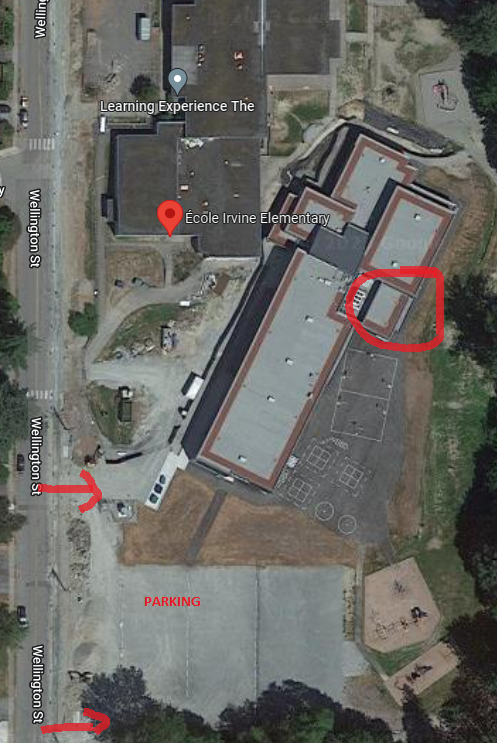 Map for parking at Practice site